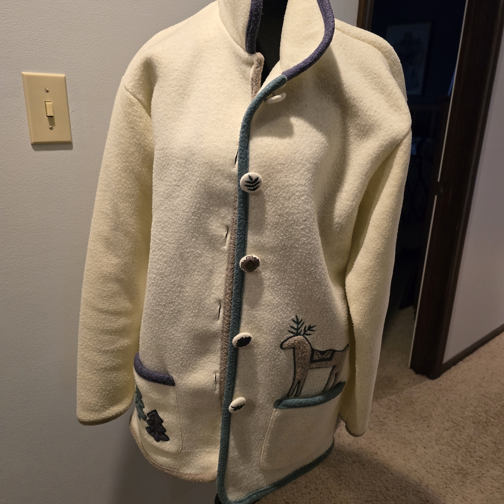 Teddi- Cream Textured Jacket